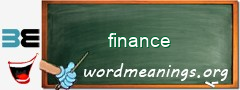 WordMeaning blackboard for finance